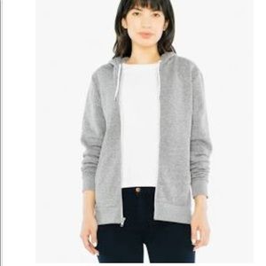 American Apparel peppered fleece Zip up hoodie